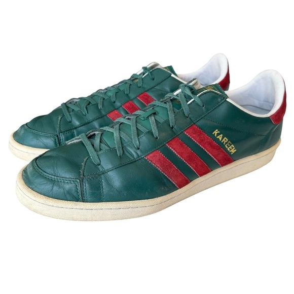 Adidas Kareem Abdul Jabbar Sneakers Mens Size 17 Beat Up Green Red Thrashed - Picture 1 of 16